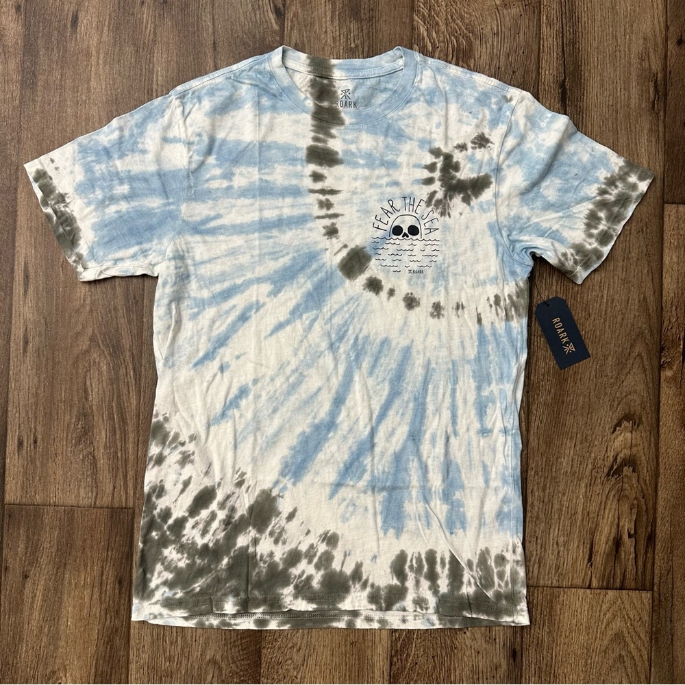 Roark Fear The Sea Skull Premium Short Sleeve Cotton T-Shirt Men’s Size S Light